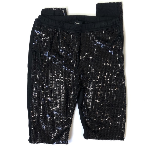 🍭 ASOS Black Sequin High Waisted Legging - Picture 4 of 6